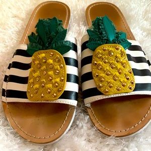 Kate spade pineapple slippers